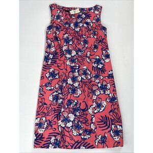 Talbots Shift Dress Womens 2P Sleeveless Pink Floral Tropical Mod NEW